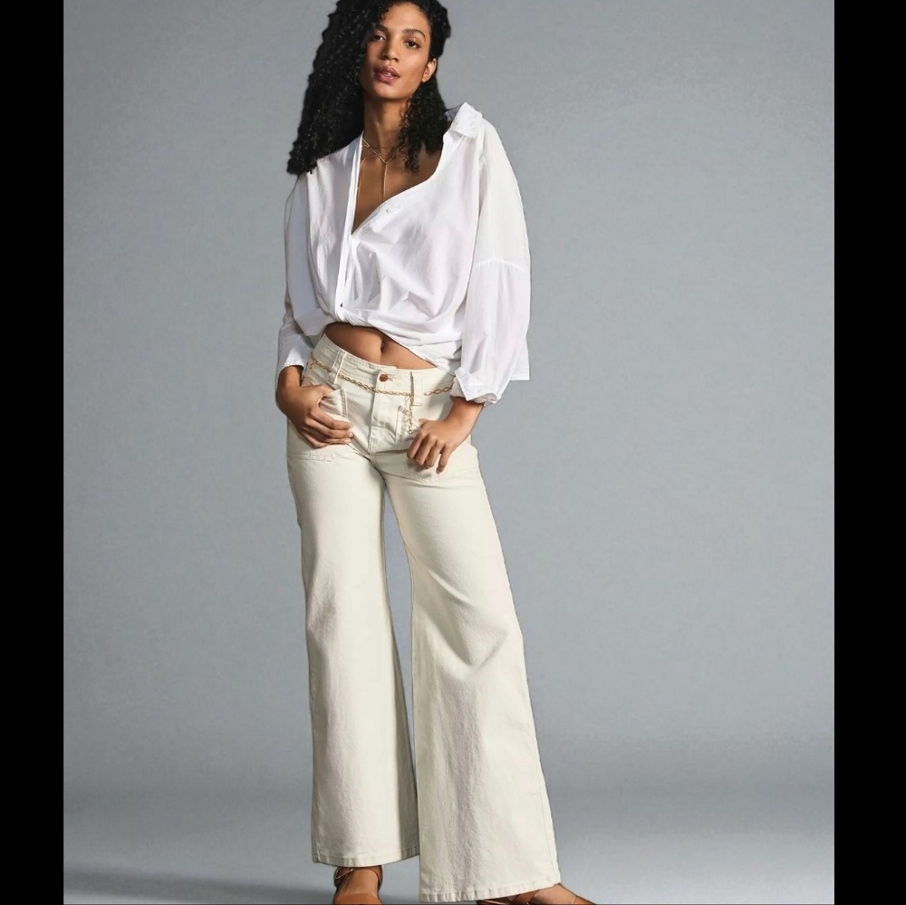 NWT Anthropologie Wide Leg Carpenter Pants by Pilcro